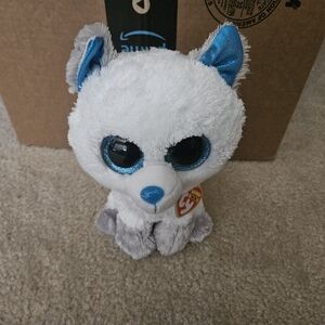 Ty Beanie Frost Fox White Blue Boos Buddies 9 inch Plush Toy 2017 Walgreens Excl